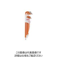 エイト 六角棒スパナ テーパーヘッド エキストラロング 単色カラーセットオレンジ TLC-S9NOR 1セット 829-1506（直送品）
