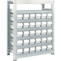 トラスコ中山 TRUSCO スチールラック M3型中量棚 H1200 樹脂NG引出付 小X30 M3-4357-E30 1台(1個)（直送品）
