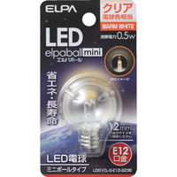 朝日電器 ELPA 電球(LED) LED電球G30形E12 明るさ15lm クリア電球色相当 LDG1CL-G-E12-G236 1個（直送品）