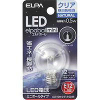朝日電器 ELPA 電球(LED) LED電球G30形E12 明るさ18lm クリア昼白色相当 LDG1CN-G-E12-G235 1個（直送品）
