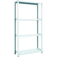 トラスコ中山 TRUSCO スチールラック M1型抗菌塗装ボルトレス軽量棚900X320XH1800 4段 M1-6334 1台(1個)（直送品）