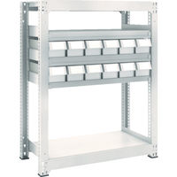 トラスコ中山 TRUSCO スチールラック M3型中量棚 H1200 樹脂NG引出付 小X12 M3-4355-E12 1台(1個)（直送品）