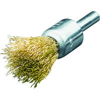 LESSMANN 軸付エンド型ブラシ 真鍮波線0.2 Φ12 451541 1個 855-6772（直送品）
