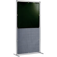 吉野 遮光火花兼用衝立(ダークグリーン×A種シート)1×2 単体固定足 YS-12SF-DG-BW 1台 831-5232（直送品）