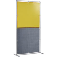 吉野 遮光火花兼用衝立(イエロー×A種シート)1×2 単体固定足 YS-12SF-Y-BW 1台 831-5234（直送品）