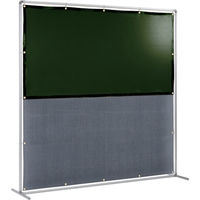 吉野 遮光火花兼用衝立(ダークグリーン×A種シート)2×2 単体型固定足 YS-22SF-DG-BW 1台 831-5244（直送品）