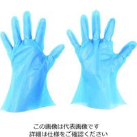 東京パック 使い捨て手袋 SーHYBRIDグローブニューマイジャスト ML ブルー BHN-ML 1箱(200枚) 836-3697（直送品）