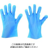 東京パック 使い捨て手袋 SーHYBRIDグローブ五本絞り M ブルー BHG-M 1箱(200枚) 836-3613（直送品）