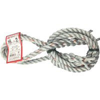ユタカメイク 台付ロープ PE&PP混紡ロープ 16mmX2m DR-162 1本 855-2746（直送品）