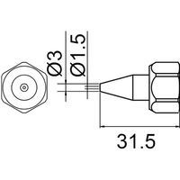 白光 ノズル Nー1.5 袋ナット付 801-N-1.5 1個 828-3945（直送品）