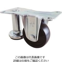 プレート式 固定 アジャスター付キャスター 黒ナイロン 車輪径50mm Eタイプ ERーAF型 取付寸法56×28 ER-50BN-AF（直送品）