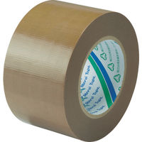 リンレイテープ クロス粘着テープ 包装用PEワリフテープ EF671 75×50 厚さ0.16mm 茶色 EF671-75X50 1巻（直送品）