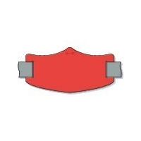 つくし工房 つくし e腕章 赤無地 ロングゴムバンド付 WE-104L 1枚 855-3144（直送品）