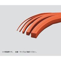 アズワン シリコーンスポンジ紐(赤)角 6mm×15mm 3-3218-42 1m(1m)（直送品）