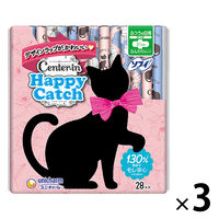 ナプキン 生理用品 羽つき ふつうの日 センターイン ハッピーキャッチ ふんわりタイプ 1セット（28枚×3個） ユニ・チャーム