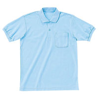 明石スクールユニフォームカンパニー 半袖ポロシャツ UZT211 サックス L 1着（直送品）