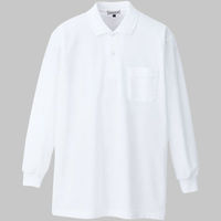 明石スクールユニフォームカンパニー 長袖ポロシャツ UZT224 ホワイト EL 1着（直送品）