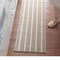 【ワゴンセール】ベルメゾン キッチンマット（ボーダー） グレーベージュ 45×120cm 89200814 1個