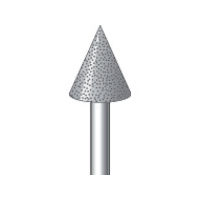 ナカニシ 電着CBNバー テーパー型 φ10×11.9×軸φ3 #130 45° 12410 1本 829-2749（直送品）