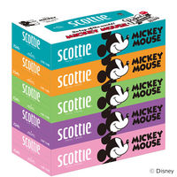 ティッシュペーパー スコッティ ティシュー 160組（5箱入） 1パック ディズニー 日本製紙クレシア