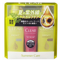 【アウトレット】CLEAR（クリア） サマーケア シャンプー＆コンディショナー（各370g）+ミニチューブトリートメント（75g） ポンプセット ユニリーバ