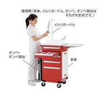 アズワン とっても静かな救急カート TSE-R 1台 7-4512-01（直送品）