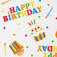 ヘッズ バースデイポップ包装紙-1 BDP-1W 1セット（500枚：50枚×10パック）（直送品）