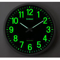 キングジム ザラージ集光・蓄光文字盤 掛け時計 [電波 大型] 直径498mm GDKS-001 1個（取寄品）