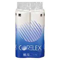 トイレットペーパー 再生紙 シングル 60ｍ コアレックストイレットペーパー 1箱（48ロール:12ロール×4パック） コアレックス信栄