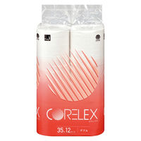 トイレットペーパー 再生紙 ダブル 35ｍ コアレックストイレットペーパー 1箱（48ロール:12ロール×4パック） コアレックス信栄