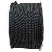 綿ロープ（黒） 12mmΦX200m ドラム巻 M12-200BK-R まつうら工業（直送品）