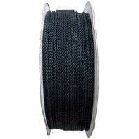 綿ロープ（黒） 3mmΦX300m ドラム巻 M3-300BK-R まつうら工業（直送品）