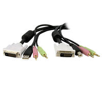 3m USB /デュアルリンクDVI-D一体型KVMケーブル　DVID4N1USB10　1個　StarTech.com（直送品）