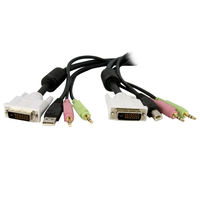 1.8m USB/デュアルリンクDVI-D用KVMケーブル　DVID4N1USB6　1個　StarTech.com（直送品）