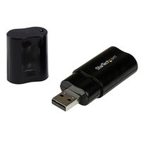 ヘッドフォン&マイク増設USB接続オーディオ変換アダプタ　ICUSBAUDIOB　1個　StarTech.com（直送品）