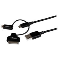 Lightning/Dock/マイクロUSBケーブル 1m　LTADUB1MB　1個　StarTech.com（直送品）