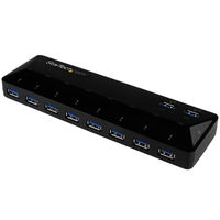 Startech.com USBハブ Type-A×10ポート 産業用 急速充電ポート×2搭載 ST103008U2C 1個