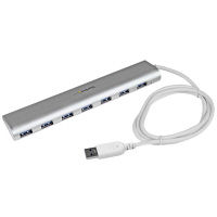 USBハブ　Type-A接続 USB-A×7ポート シルバー&アルミ筐体　ST73007UA　1個　StarTech.com（直送品）