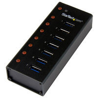 USBハブ　Type-A×7ポート メタル筐体 デスクや壁に取付可能　ST7300U3M　1個　StarTech.com（直送品）