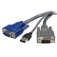 Startech.com 3m パソコン切替器専用USB/VGA 極細KVMケーブル SVUSBVGA10 1個