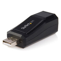 USB 2.0接続コンパクト有線LANアダプタ　ブラック　USB2106S　1個　StarTech.com（直送品）