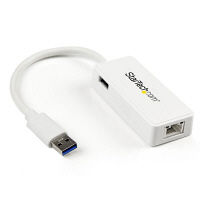 USB3.0-ギガビットイーサネットLANアダプタ　ホワイト　USB31000SPTW　1個　StarTech.com（直送品）
