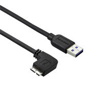 Startech.com L型左向き MicroUSB3.0 スリムケーブル ブラック