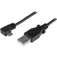 Startech.com 充電&同期用 Micro USB L型右向きケーブル 1m USBAUB1MRA 1個