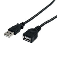 Startech.com 3m ブラックUSB2.0延長ケーブル USB A オス-USB USBEXTAA10BK 1個
