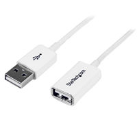 Startech.com USB2.0延長ケーブル Type-A（4ピン） オス/メス ホワイト