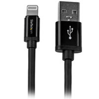 2m Apple Lightning - USBケーブル　USBLT2MB　1個　StarTech.com（直送品）