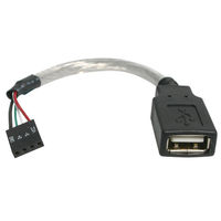 Startech.com 15cm PCケース/マザーボード接続用USB 2.0ケーブル USBMBADAPT 1個