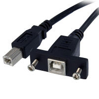 パネルマウント用USB2.0ケーブル　30cm　メス/オス　USBPNLBFBM1　1個　StarTech.com（直送品）
