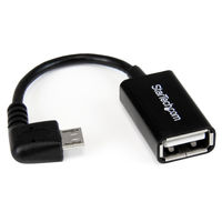 12cm L型マイクロUSB - USB OTG変換アダプタ　UUSBOTGRA　1個　StarTech.com（直送品）